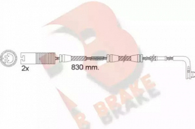 R BRAKE 610503rb -  Сигнализатор, износ тормозных колодок